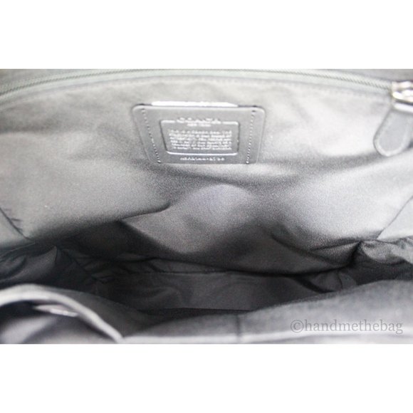 NEW Coach Men's West Large Backpack Charcoal Black Signature Coated Canvas NWT - Picture 8 of 9